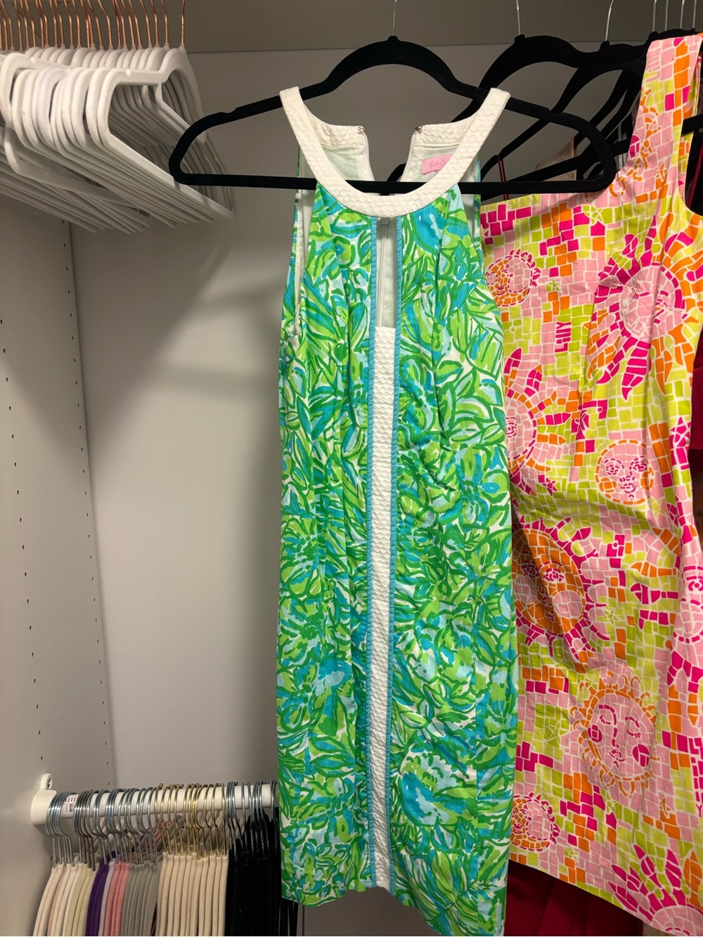 Lilly Pulitzer Green & Aqua Halter Mini Dress